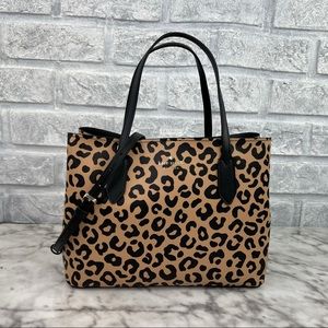 Kate Spade Leopard Print Harper Satchel Tote Crossbody